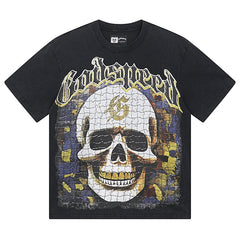 Skeletons Pattern Printed T-Shirts #1039