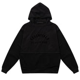 Essentials Letter Logo Splicing Hoodie