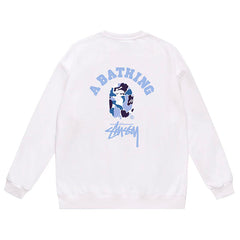 Ape Head Pattern Print Sweatshirt