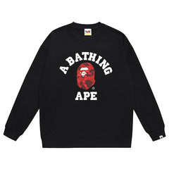 Ape Head Letter Logo Pattern Print Sweatshirt
