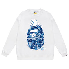 Ape Head Pattern Print Sweatshirt