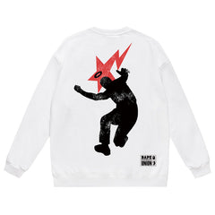 Union Ape Head Pattern Print Sweatshirt