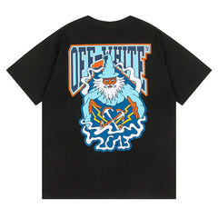 Logo Pattern Print T-Shirts