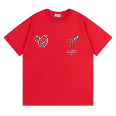 Logo Pattern Print T-Shirts