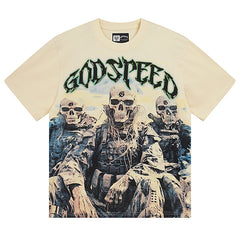 Skeletons Pattern Printed T-Shirts #3032