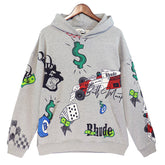 Gray Doodle Hoodie