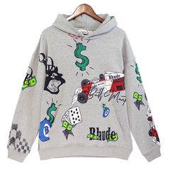 Gray Doodle Hoodie
