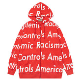 Systemic Racism Controls America Zip Up Hoodie
