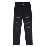 Hole Scratched Jean