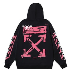Arrow Pattern Printed Hoodie