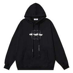 Arrow Logo Pattern Printed Hoodie