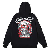 Logo Pattern Printed Hoodie