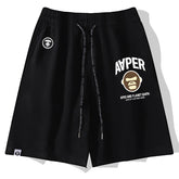 Ape Head Pattern Printed Short