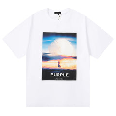 Mushroom Cloud Pattern Print T-Shirt