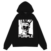 Logo Pattern Printed Hoodie