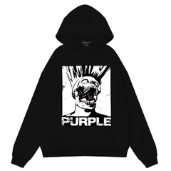 Logo Pattern Printed Hoodie
