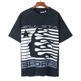 Sports Stripe Face Gel Logo Tee