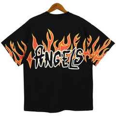 Garment Dye Graffiti Flames Tee