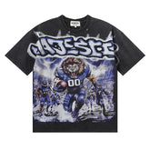 Lion Football Graphic Crop Tee