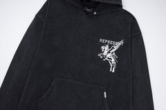Mascot-print jersey Hoodie