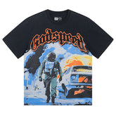War Flame Car T-Shirts #1006
