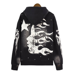 Racer Hoodie Vintage Black