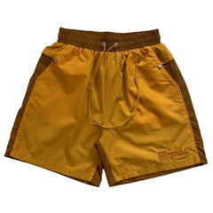 Colorblock Embroidered Letters Shorts