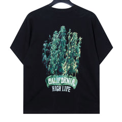 Seaweed Letter Pattern T-shirt
