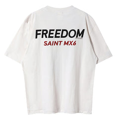 Cartoon Printed Vintage Washed T-Shirt