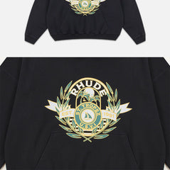 LOGO PRINT COTTON JERSEY HOODIE