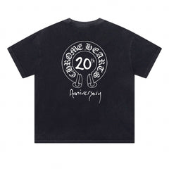 CH Patterned Washed Distressed T-shirt