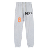 Grey Deep Logo Cotton Blend Joggers