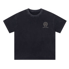 CH Patterned Washed Distressed T-shirt