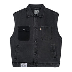 denim vest loose all match coat