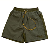 Colorblock Embroidered Letters Shorts