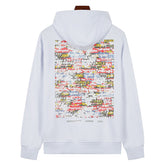 Logo Pattern Printed Hoodie