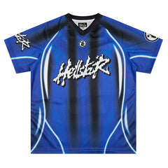 'Blue Stripes' Mesh Jersey