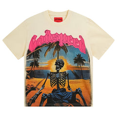 Skeletons Pattern Printed T-Shirts #3052