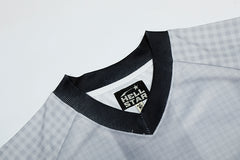 'Grey Stripes' Mesh Jersey