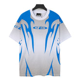 'Blue Halftone Flame' Graphic Tee