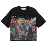 Crew Rhinestone Cropped Tee