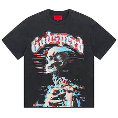 Skeletons Pattern Printed T-Shirts #1027