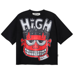 Stay High F-Terry Cropped Tee