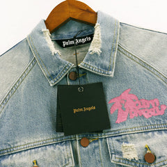 Graffiti Print Denim Jacket