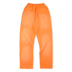 Fire Orange Closed Elastic Bottom Sweatpants