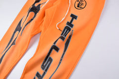 Fire Orange Closed Elastic Bottom Sweatpants