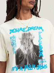 Men's Blue Oasis Cotton T-Shirt