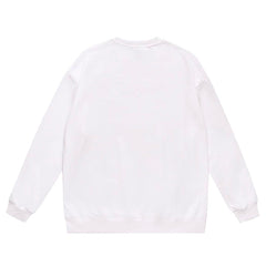 Ape Head Flame Print Crew Neck Sweatshirt