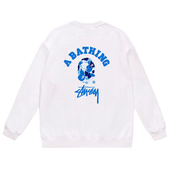 Ape Head Pattern Print Sweatshirt