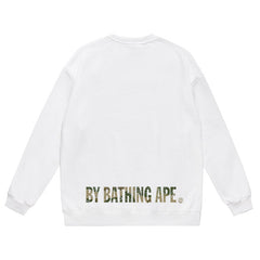 Ape Head Camo Pattern Print Sweatshirt